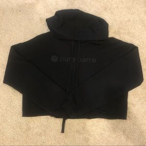 Pure Barre black cropped hoodie!
